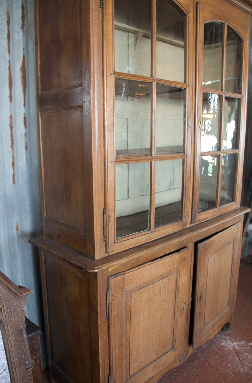 Antique French Provincial Library Vitrine 6