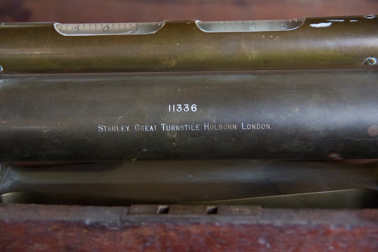 Brass 1913 British W.F. Stanley Theodolite on Tripod Base
