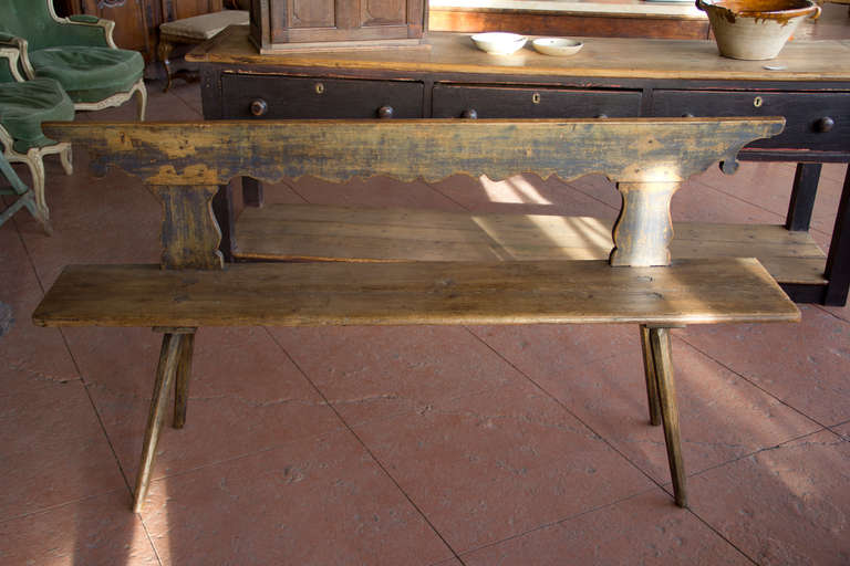 19th Century Painted Bench In Good Condition In Calgary, Alberta