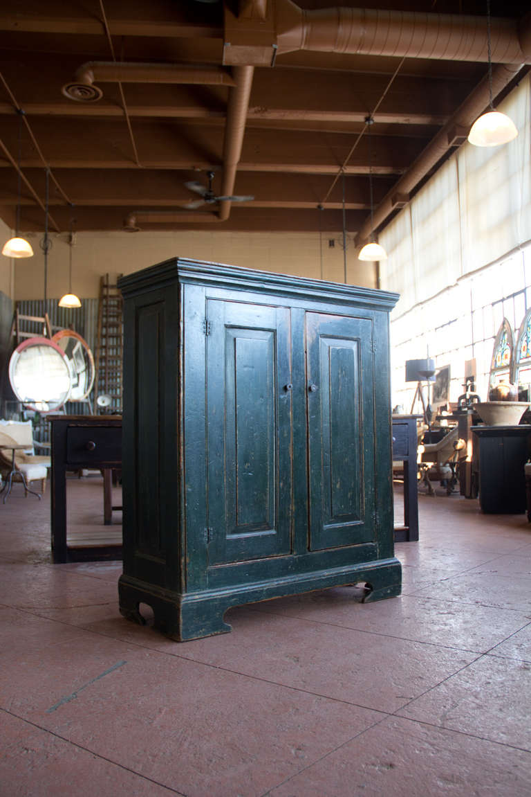 Canadian 19th Century Québec Painted Cupboard