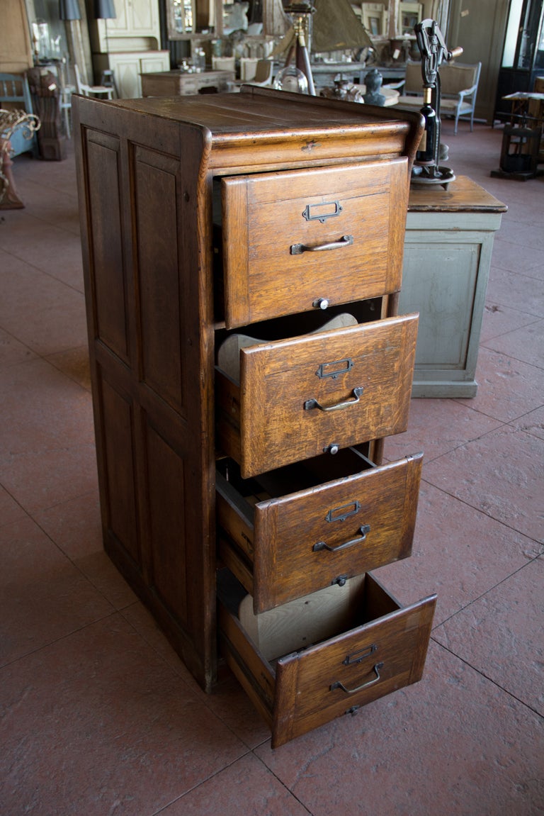Vintage British Kenrick and Jefferson Oak Filing Cabinet ...