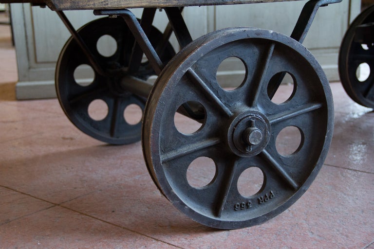 Iron Vintage British Mill Cart
