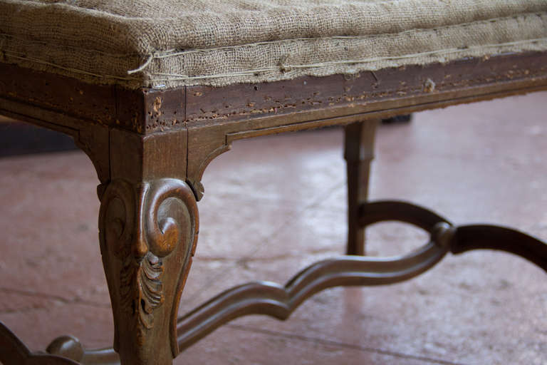 19th Century French Louis XV Style Stool 1