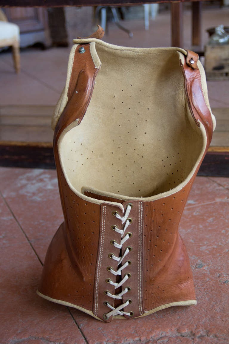 vintage leather corset