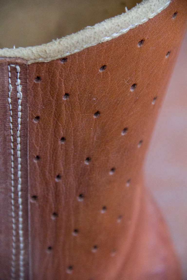 Rare Vintage French Leather Corset 1