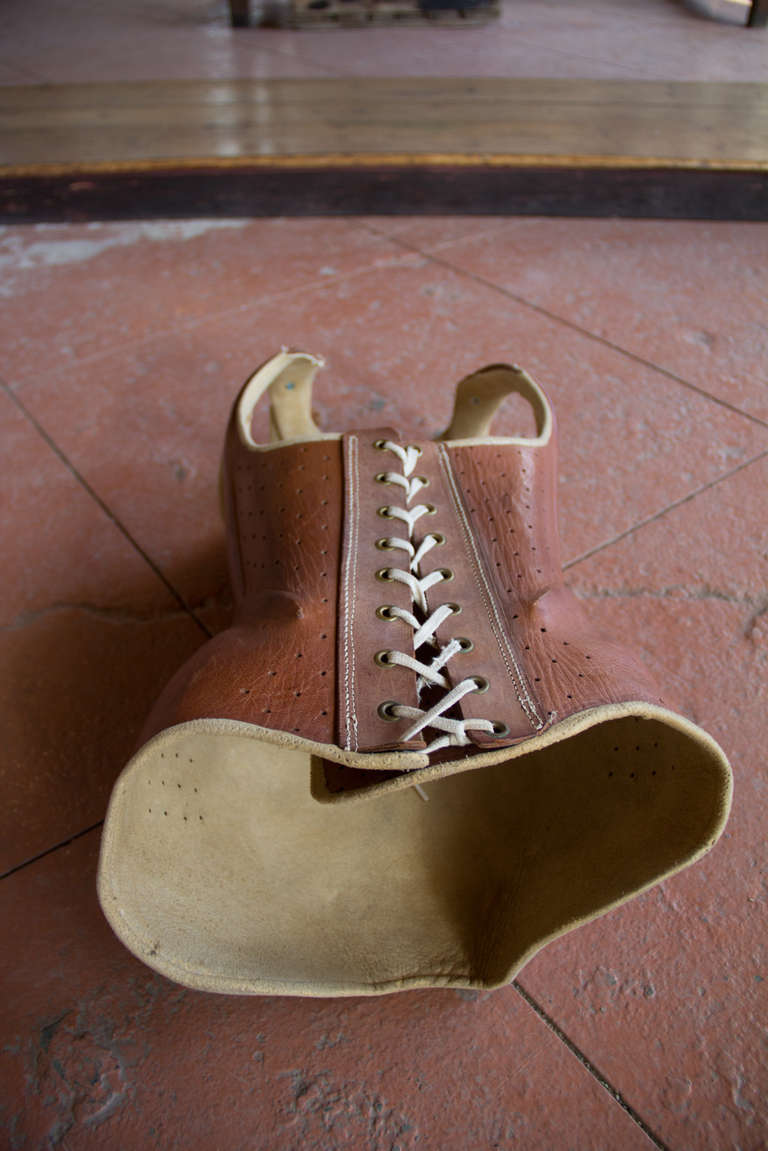 Rare Vintage French Leather Corset 3