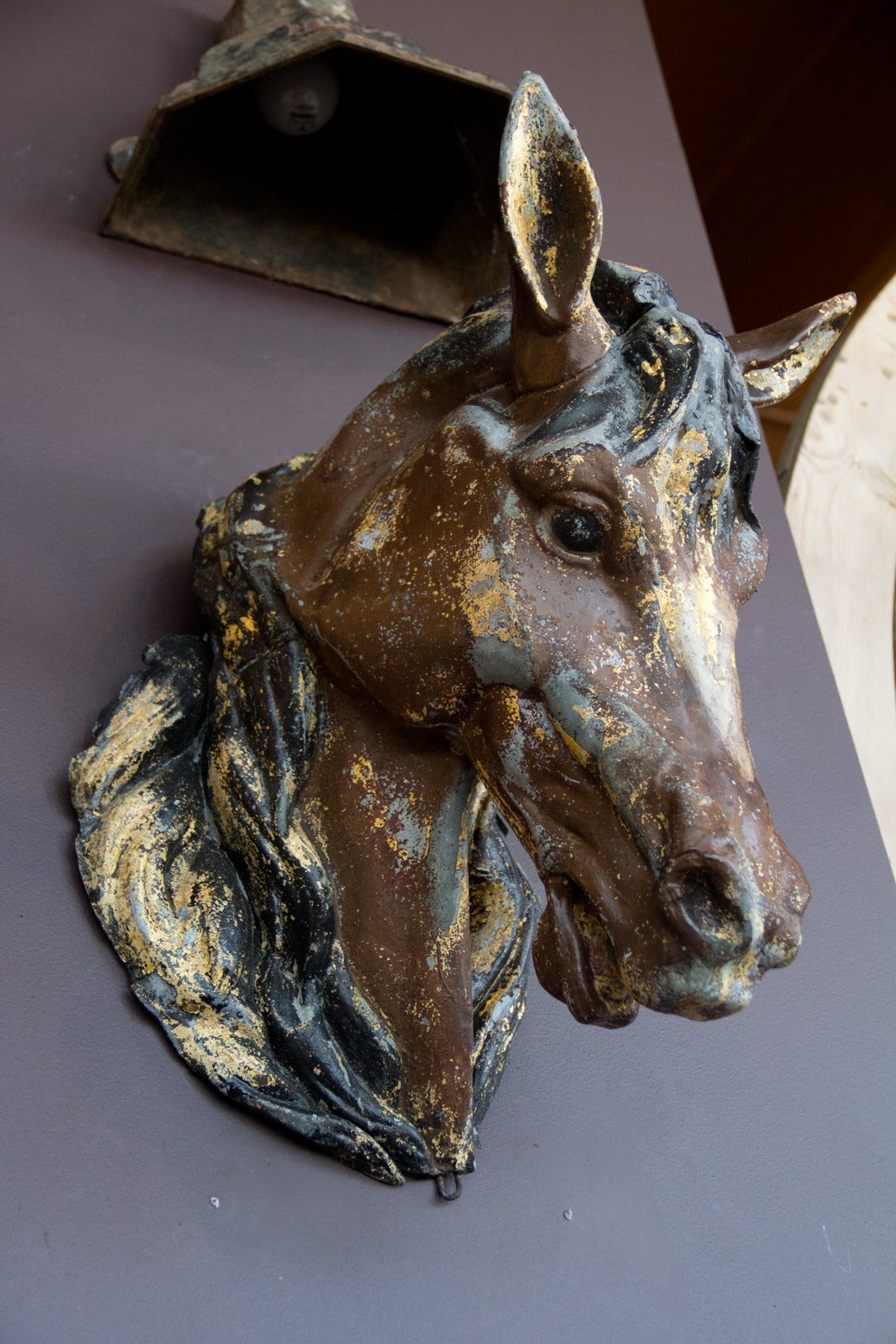19th Century Antique French Zinc Horse Head