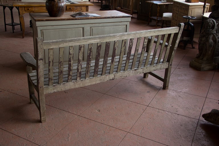Vintage English Wooden Bench at 1stdibs