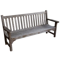 Vintage English Wooden Bench
