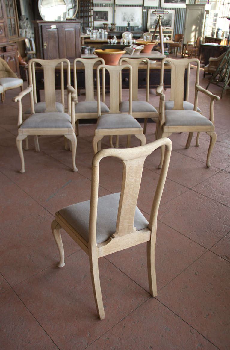 Set of 8 1920s Queen Anne Style Chairs 2