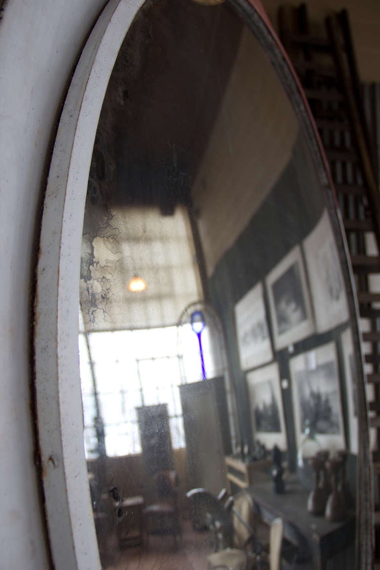 20th Century Large Vintage Convex Mirror
