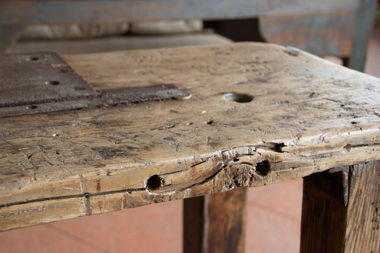 Small Antique French Work Bench 2