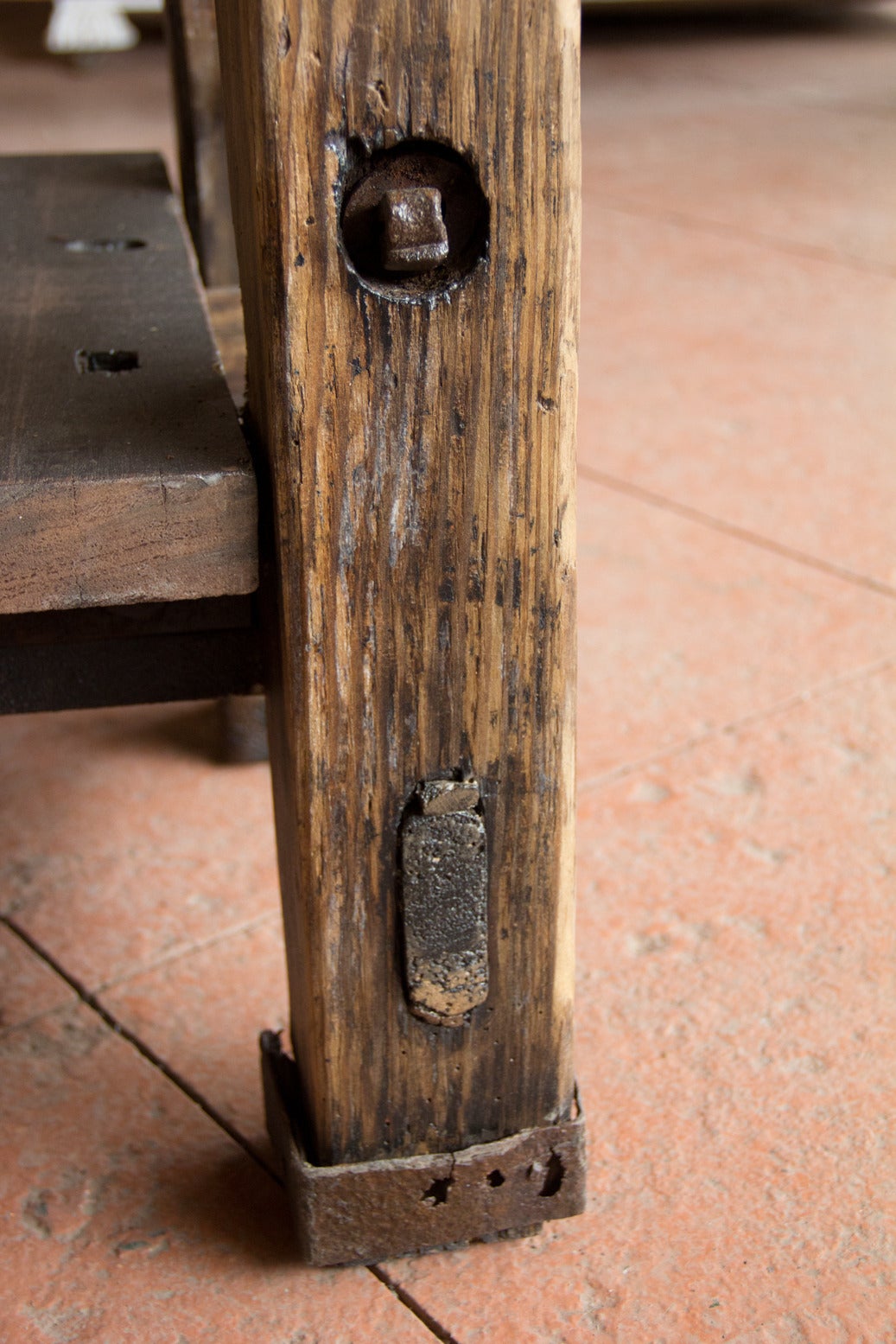 Small Antique French Work Bench 4