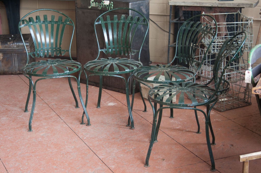Set of 4 Antique French Garden Chairs at 1stDibs