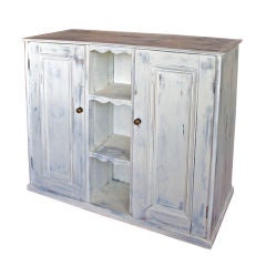 English Victorian Painted Pine Cupboard