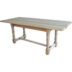19th Century Bleached Oak Table