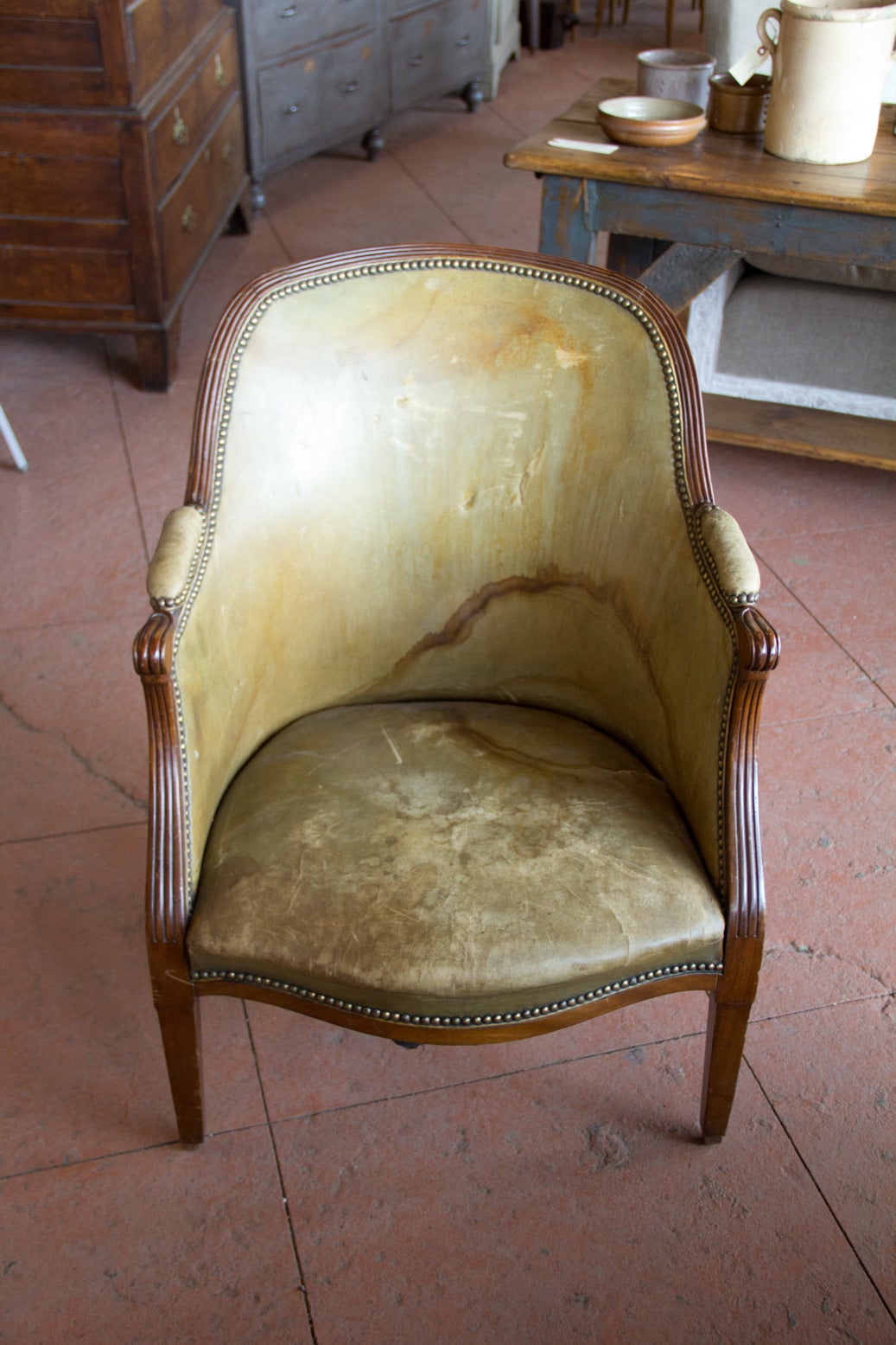 Antique Louis XVI Style Bergere In Good Condition In Calgary, Alberta