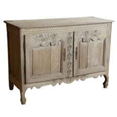 Antique French Bleached Oak Cabinet