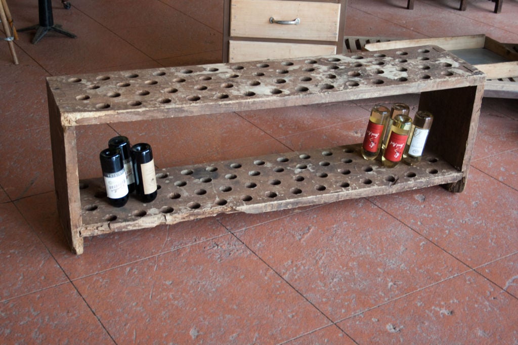 Antique French Wine Bottle Drying Rack at 1stDibs