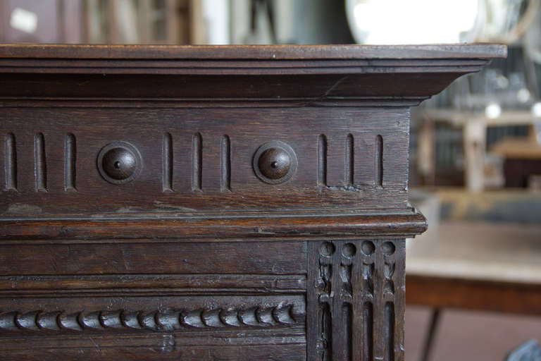 Antique Jacobean Style English Oak Box Settle 1