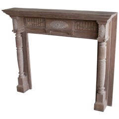19th Century American Oak Fireplace