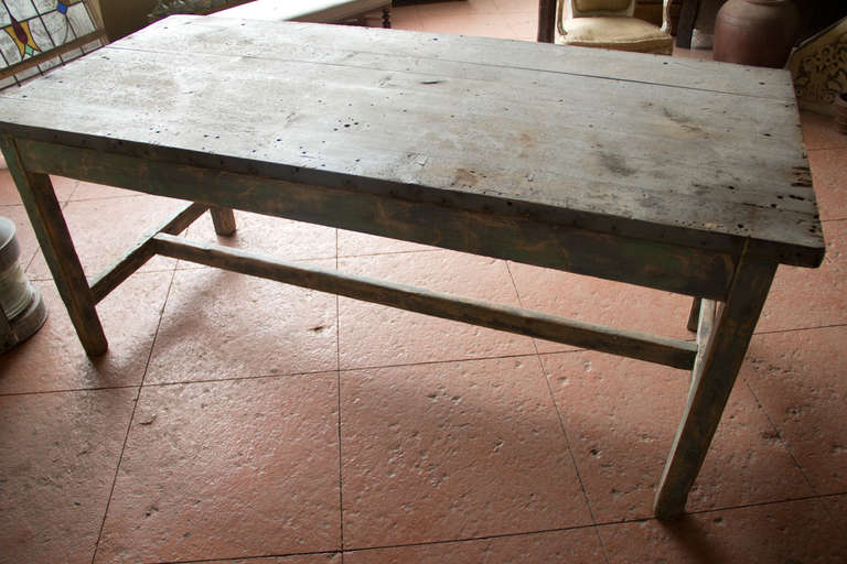 Antique French Industrial Work Table 1