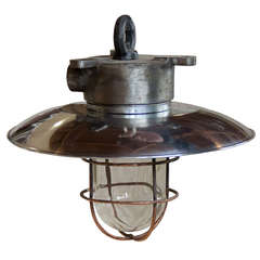 Set of 3 English Vintage Industrial Nautical Lights