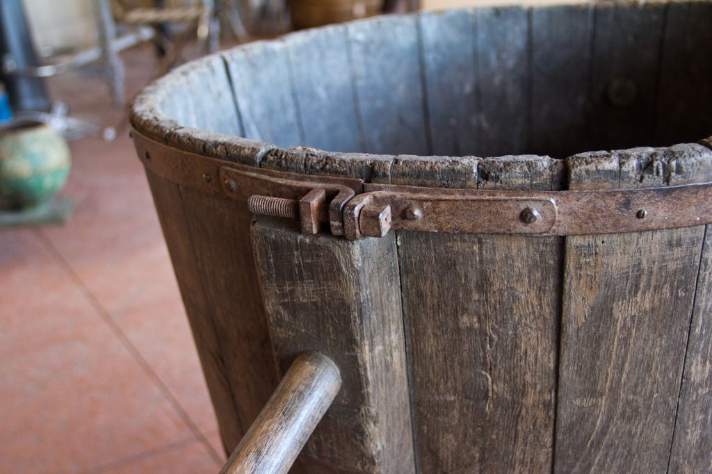 Antique French Grape Barrel 4