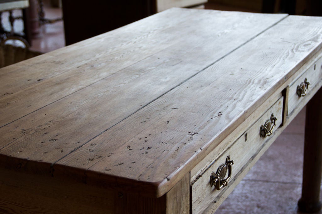 Wood Victorian Country Pine Scrub Top Table