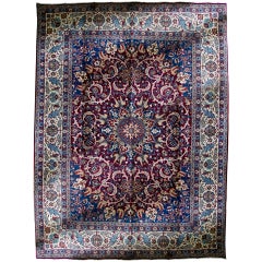 Vintage Persian Isfahan Carpet