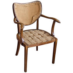 English Antique Art Nouveau Bedroom Chair