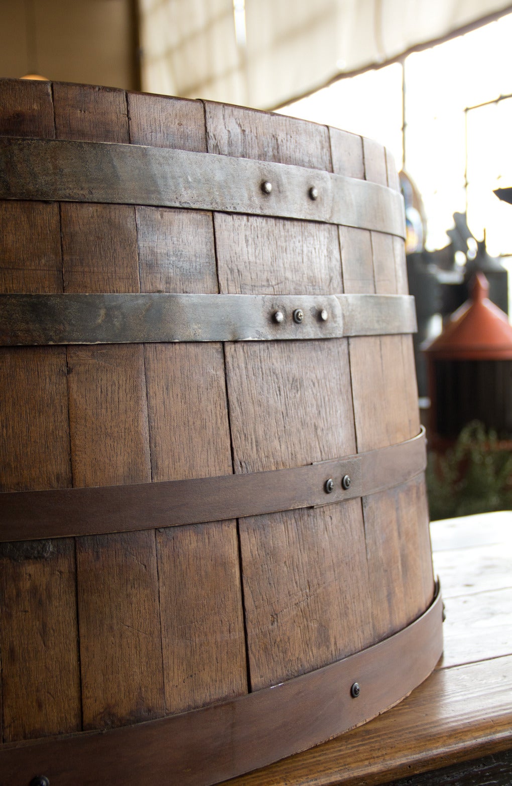 Antique French Wine Harvesting Barrel 1