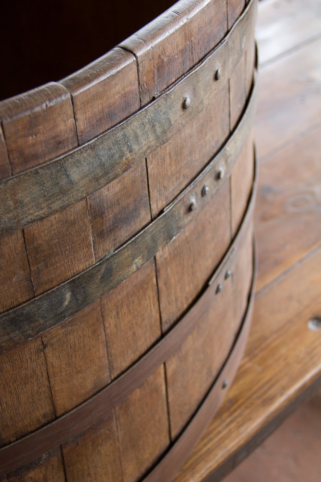 19th Century Antique French Wine Harvesting Barrel