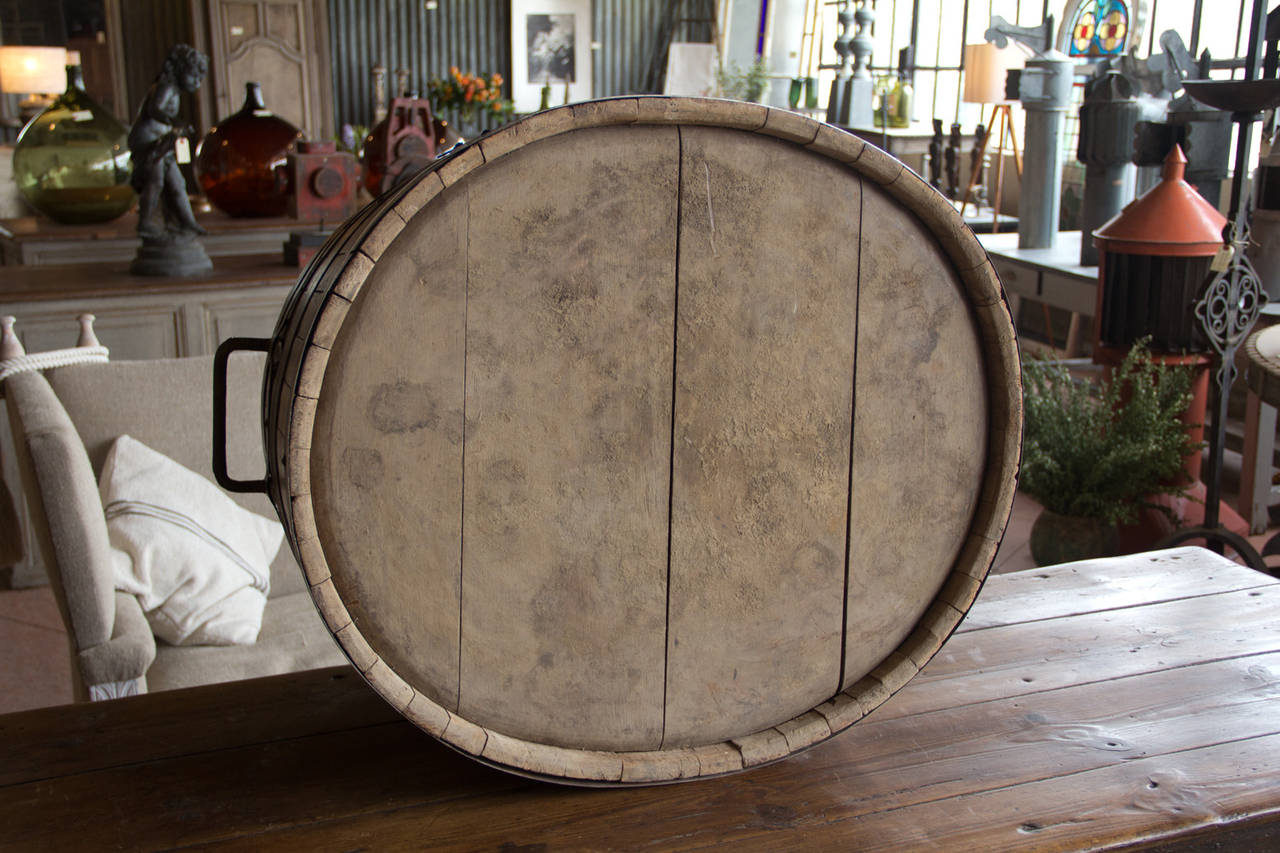 Antique French Wine Harvesting Barrel 4