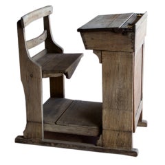 Antique Victorian Oak Teacher's Desk