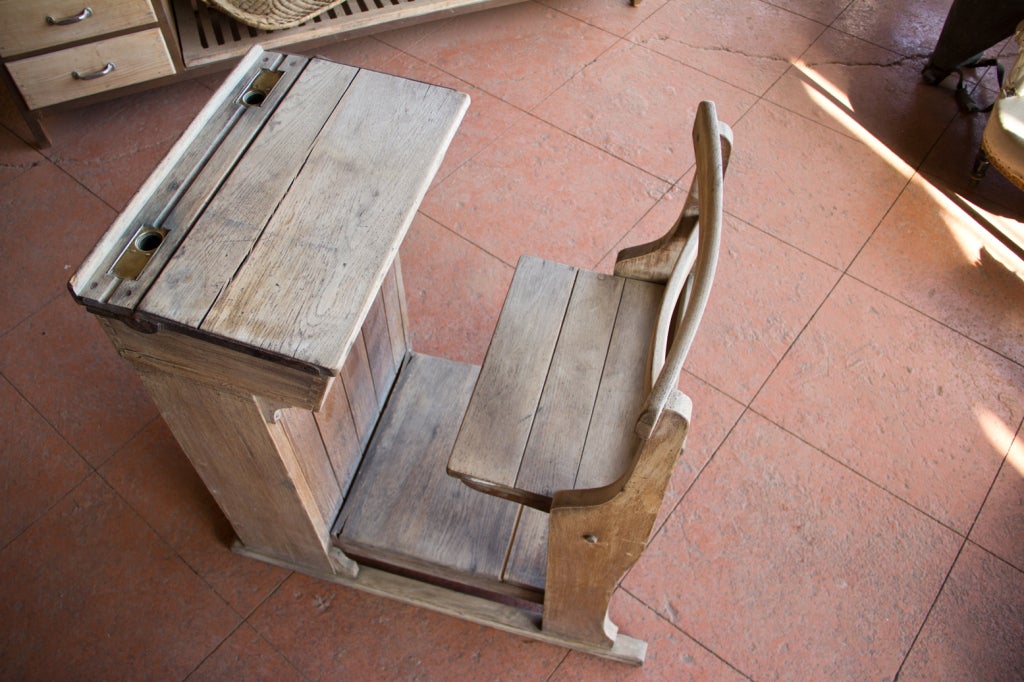 Victorian Oak Teacher's Desk 2