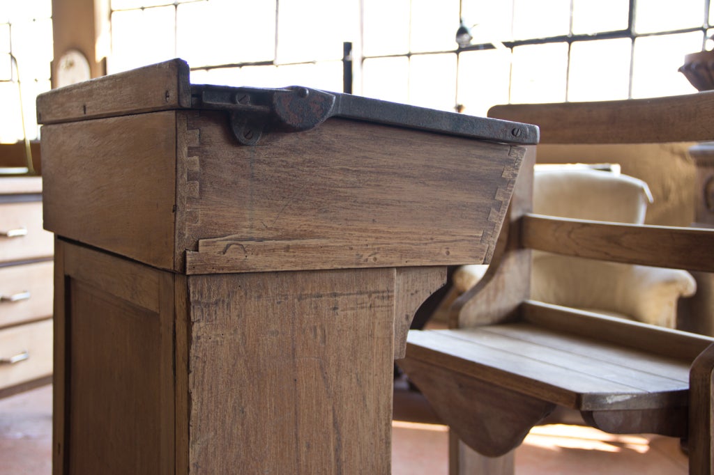 Victorian Oak Teacher's Desk 4