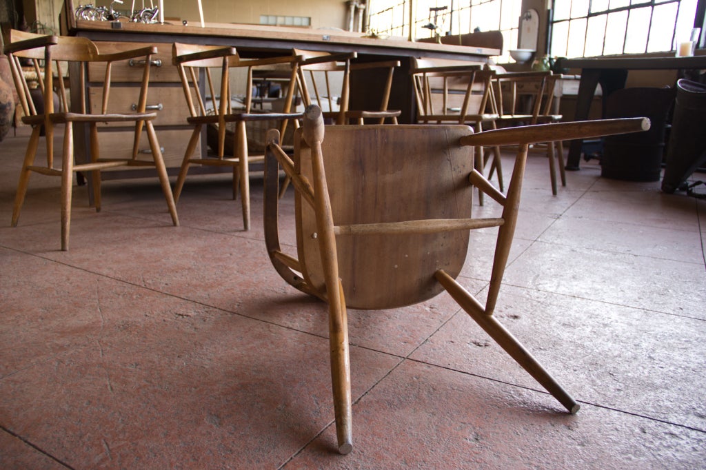 Set of 4 Vintage School Chairs 4