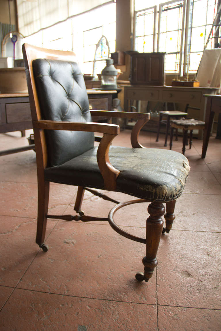 19th Century Rare English Queen Anne-Style Gentleman's Chair
