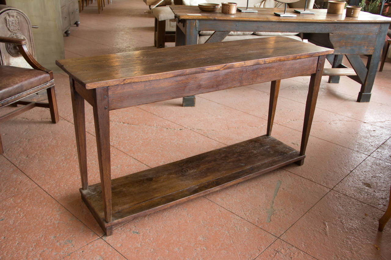 Wood Antique French Farmhouse Server Table
