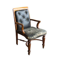 Antique Rare English Queen Anne-Style Gentleman's Chair