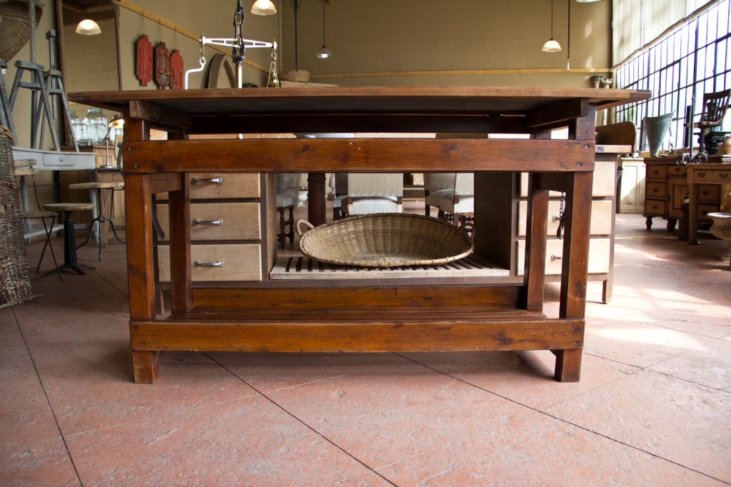 Scottish Vintage Chemistry Table with Welsh Slate Top