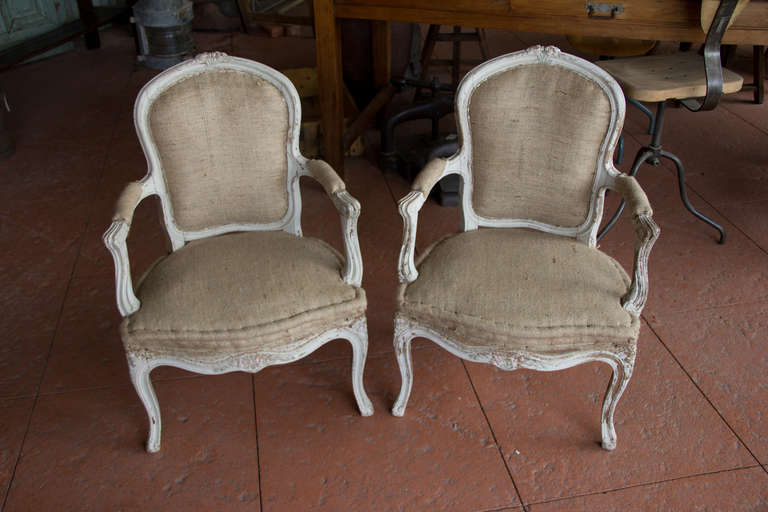 20th Century Pair of Vintage French Bergère Chairs