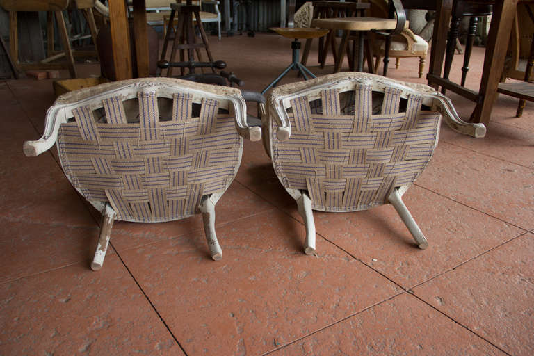 Pair of Vintage French Bergère Chairs 4