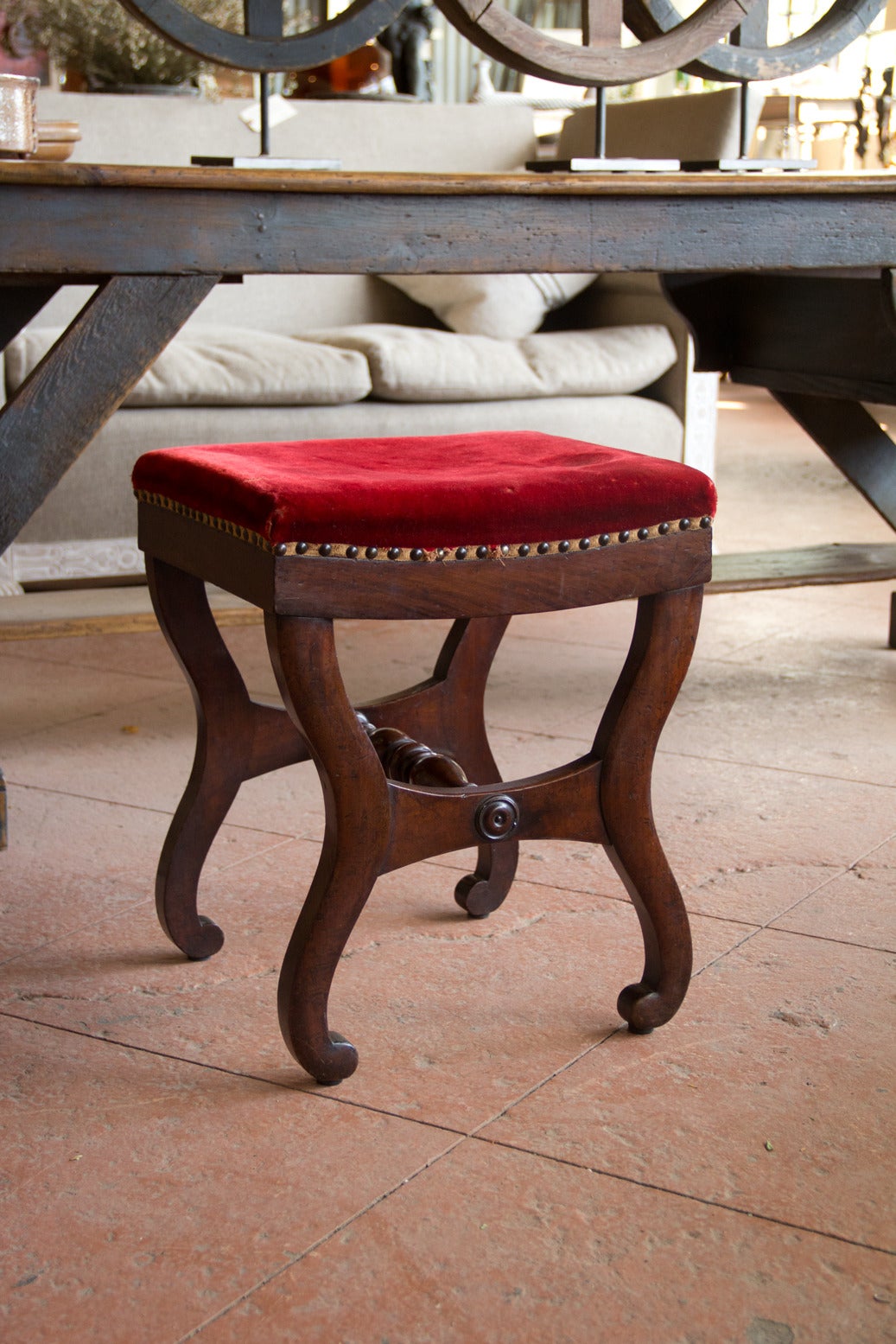 Classical Roman Vintage French Stool