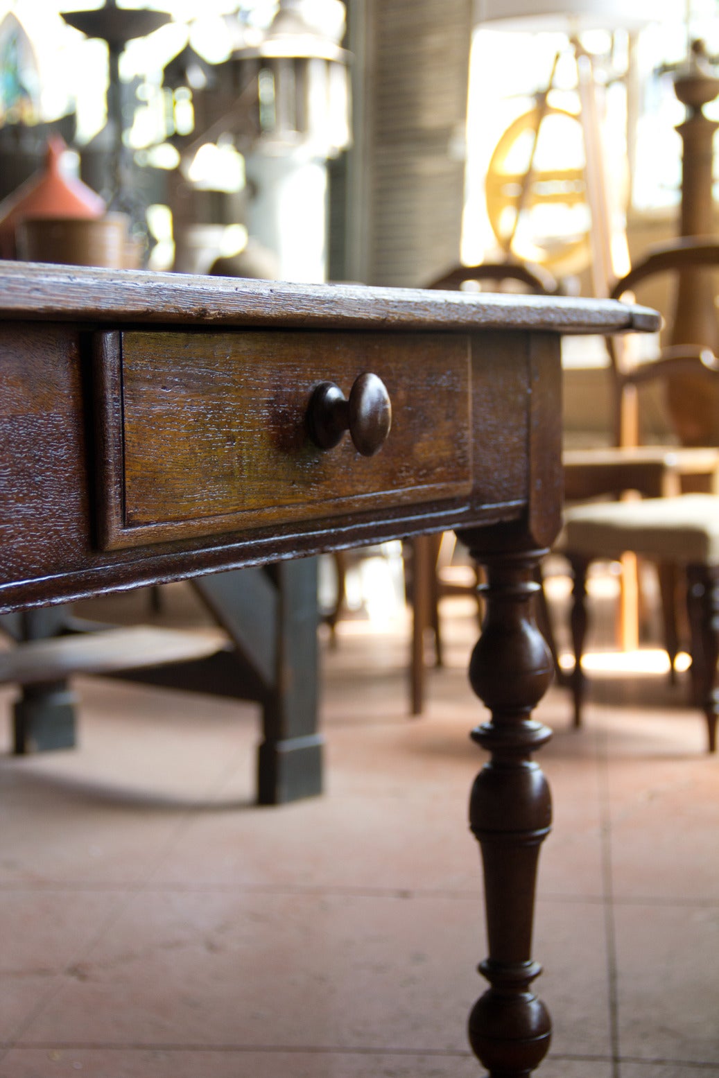 Jacobean Antique English Oak Hall Table