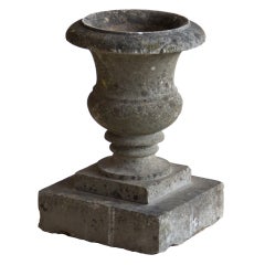 Antique  French Marble Urn on Plinth