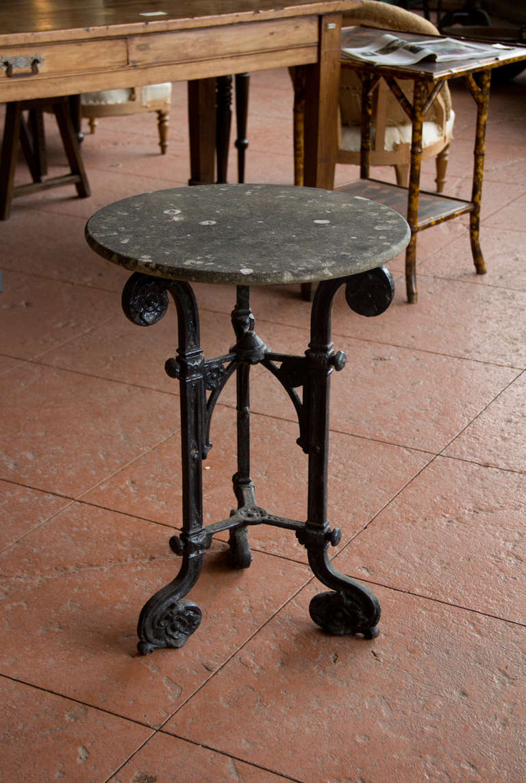 Antique Stone Top Garden Table