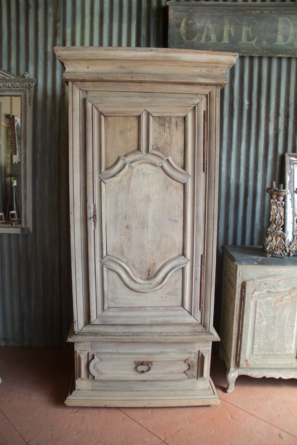 French 18th Century Bleached Oak Armoire