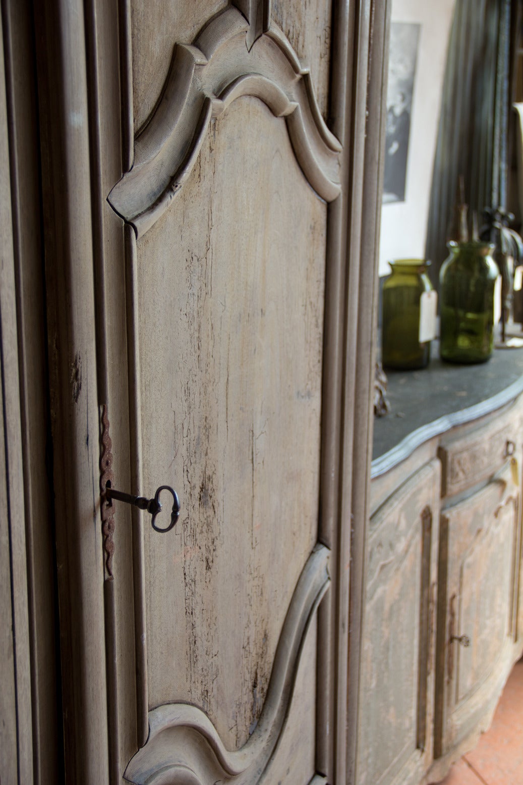 18th Century Bleached Oak Armoire 1